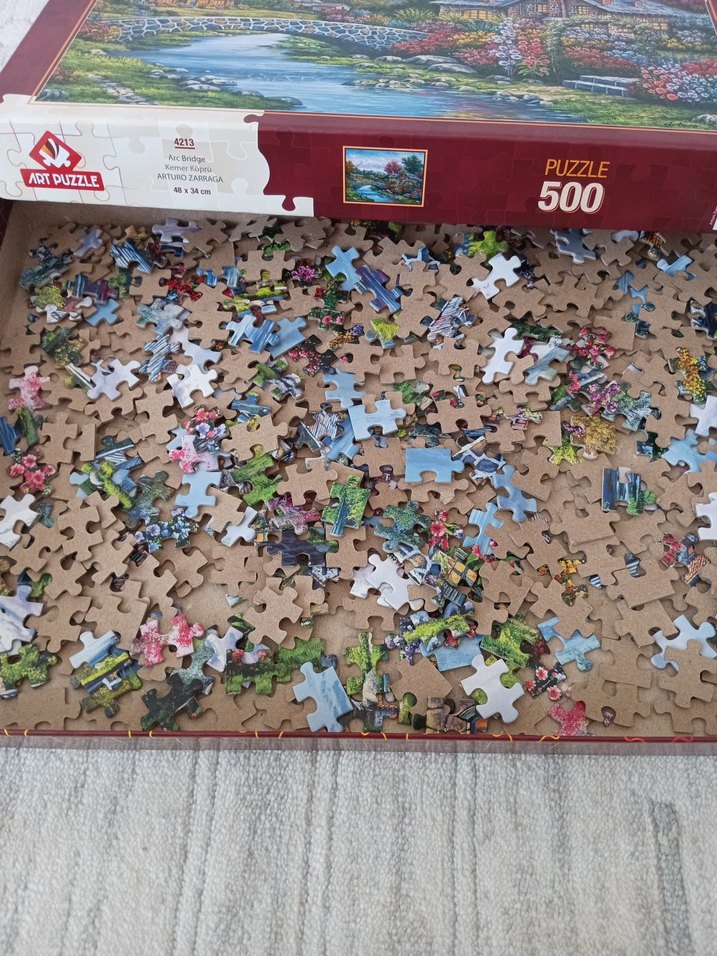 500 Parçalı Renkli Doğa Manzarası Puzzle - Görsel 3