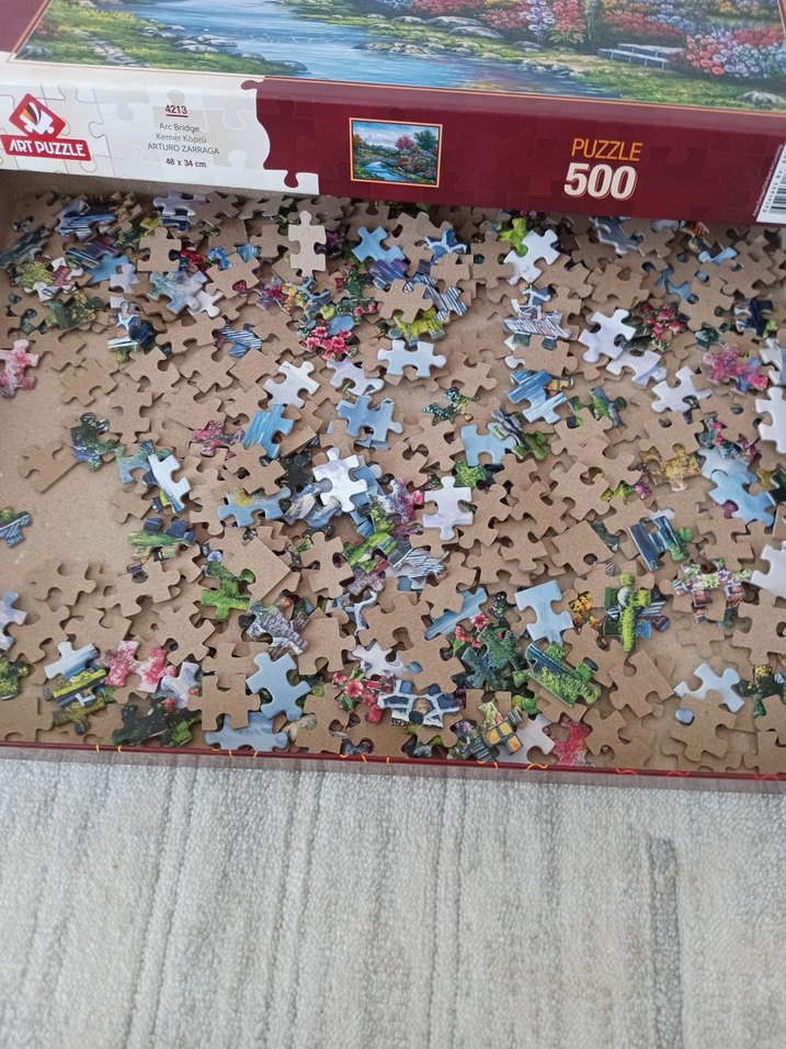 500 Parçalı Renkli Doğa Manzarası Puzzle - Görsel 4