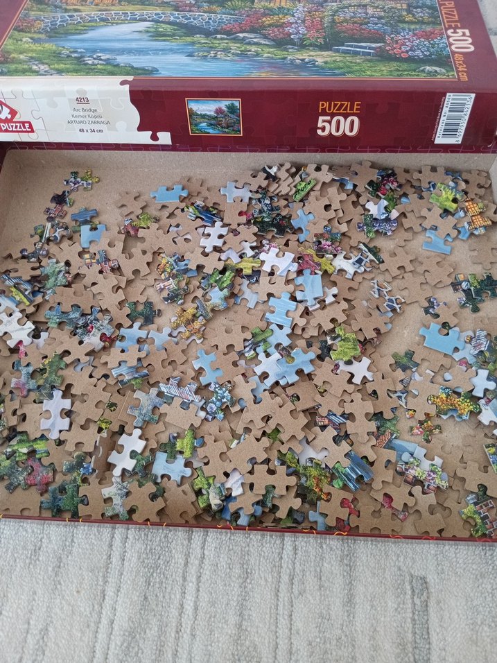 500 Parçalı Renkli Doğa Manzarası Puzzle - Görsel 5