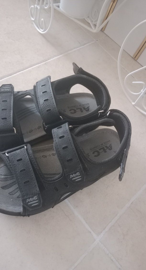 Erkek Siyah Spor Bantlı Sandalet - Görsel 3