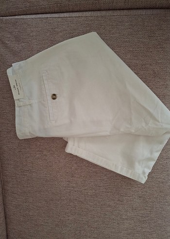 Erkek Beyaz Pamuklu Mini Şort - Görsel 2