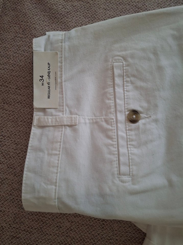 Erkek Beyaz Pamuklu Mini Şort - Görsel 3