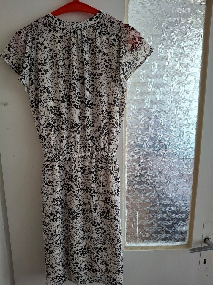 Gri Desenli Midi Bohem Elbise - Görsel 2