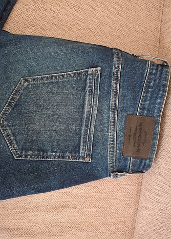 Erkek Mavi Bol Kesim Denim Pantolon - Görsel 4