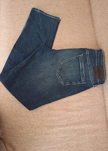 Erkek Mavi Bol Kesim Denim Pantolon - Görsel 3