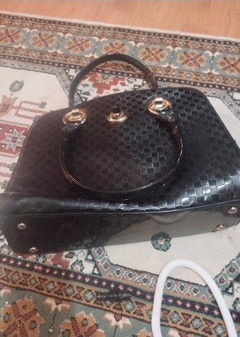 Klasik Siyah Deri Kadın Çanta - Görsel 2