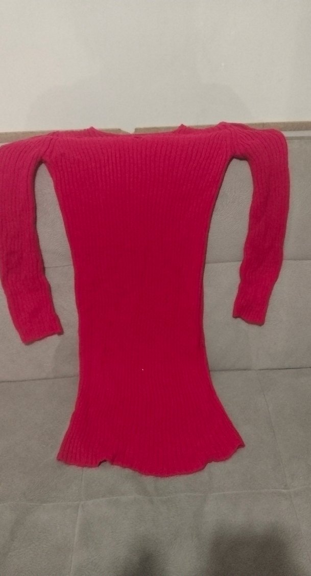 Kırmızı Kadın Triko Kazak - Görsel 2