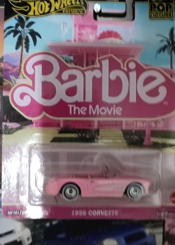 Pastel Pembe Barbie 1956 Corvette Oyuncak Araba - Görsel 3
