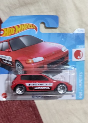 Beden Hot Wheels Kırmızı Honda Civic Oyuncak Araba