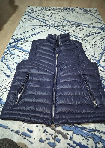 Lacivert Kapitone Fermuarlı Erkek Yelek - Görsel 4