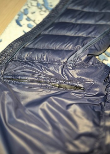 Lacivert Kapitone Fermuarlı Erkek Yelek - Görsel 3