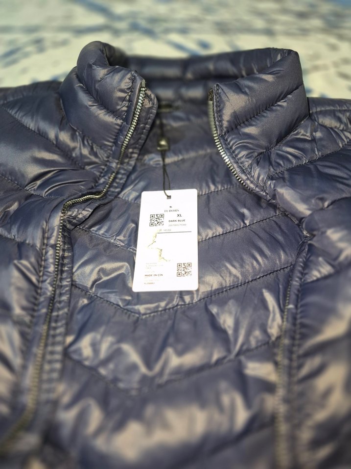 Lacivert Kapitone Fermuarlı Erkek Yelek - Görsel 2