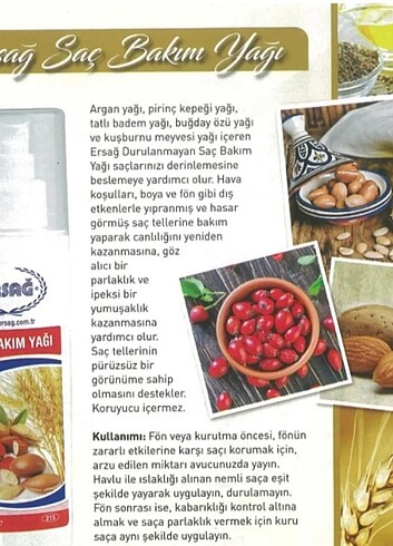 Ersağ saç bakım yağı  - Görsel 2