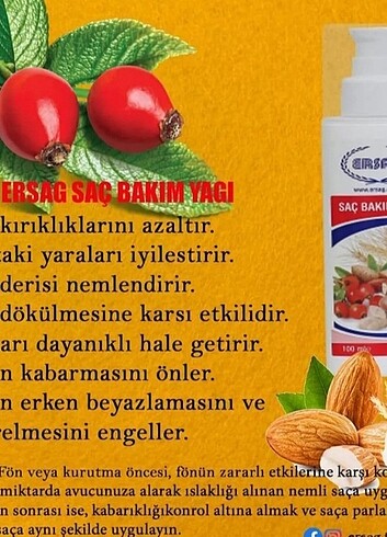 Ersağ saç bakım yağı  - Görsel 3