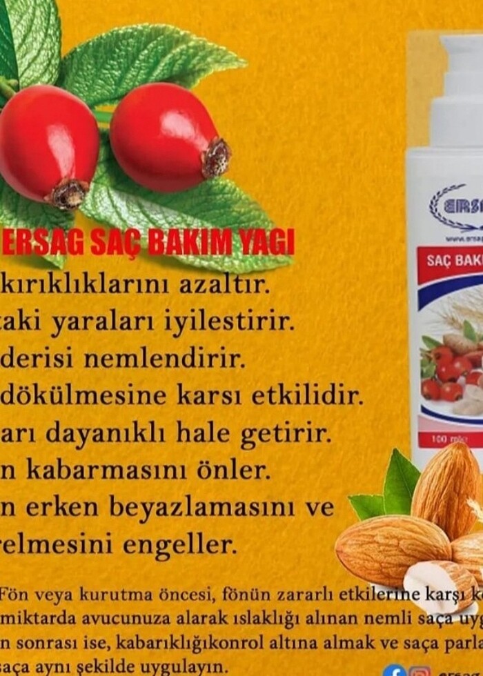 Ersağ saç bakım yağı  - Görsel 3