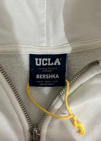 Bershka Beyaz Fermuarlı Kadın hırka bershka