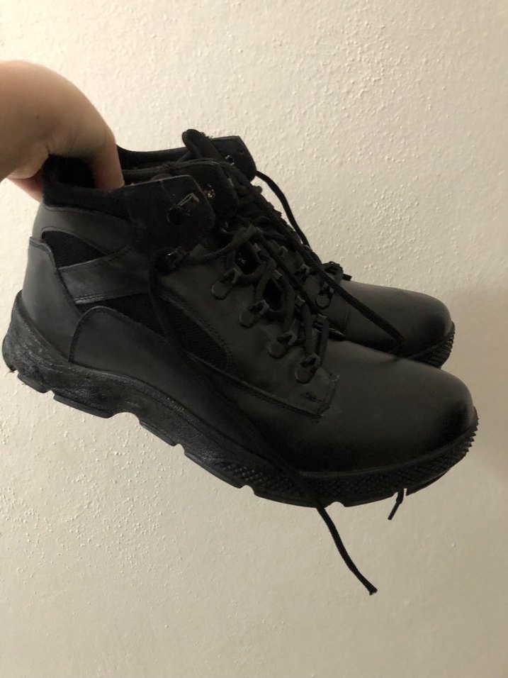 Siyah Bağcıklı Erkek Kauçuk Bot - Görsel 2