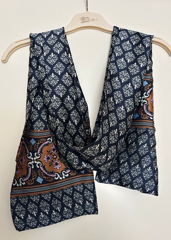 Kadın Çok Renkli İpek fular - Görsel 3