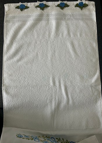 Nakışlı Beyaz Havlu Seti - Görsel 3