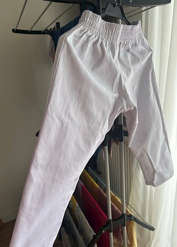 Beyaz aikido elbisesi çocuk Kimono kırmızı kuşak - Görsel 6