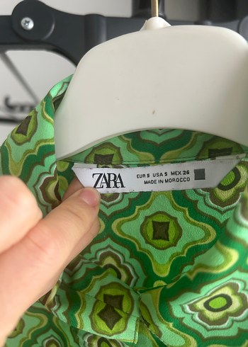 Yeşil Bohem Uzun Kollu Mini Elbise - Görsel 6