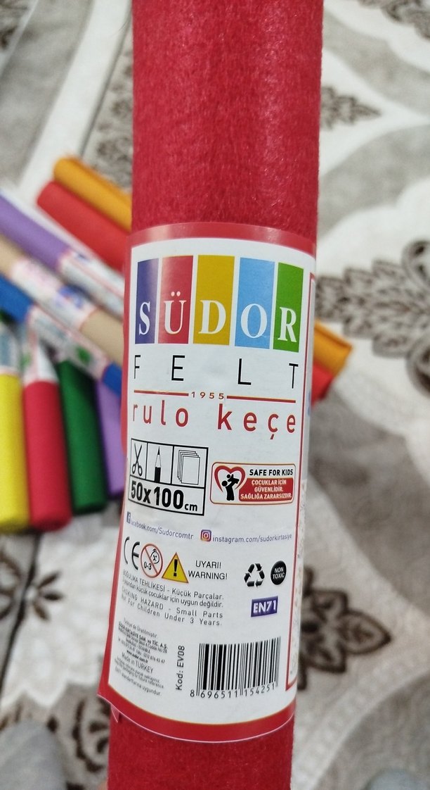 südor marka 18 adet rengarenk tam boy keçe - Görsel 4