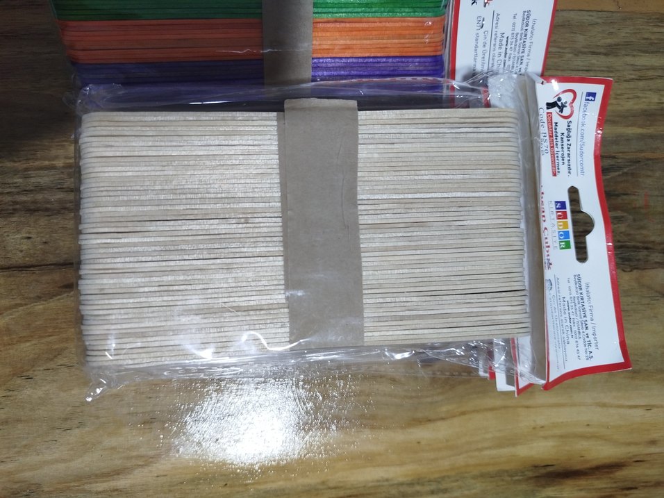 10 paket Renkli ve Beyaz Ahşap Çubuklar 48'li Set - Görsel 4