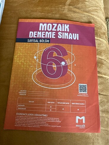 6.sınıf sayısal bölüm deneme