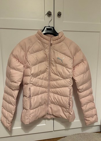 m Beden pembe Renk PUMA Pembe Kadın Midi Kışlık Şişme Mont Medium