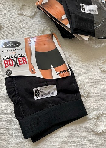 Erkek Siyah Mini Baskılı Fitted Boxer