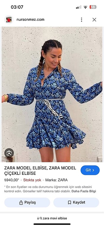 l Beden Zara elbise L beden