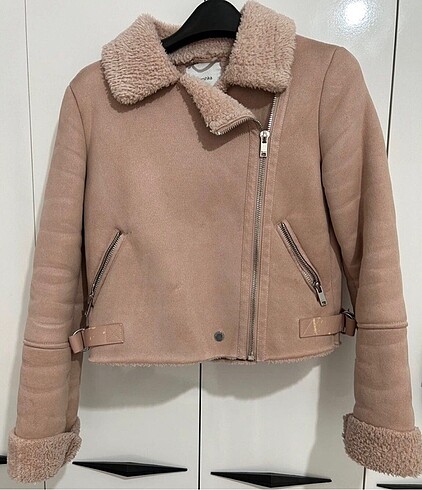 m Beden bershka suni yünlü biker mont