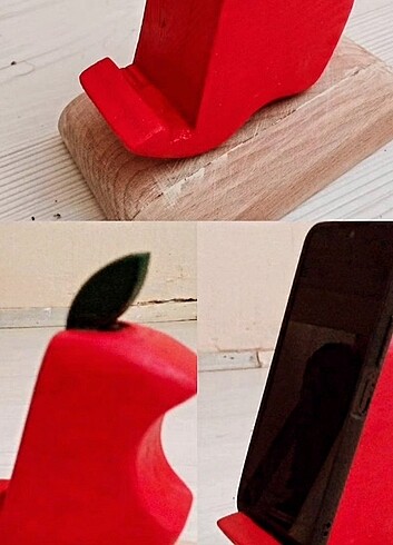 Diğer Elma formatli ahşap telefon sehpasi , standı.