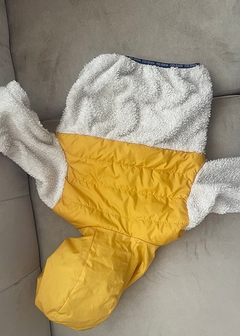 24-36 Ay Beden Midimod Sarı Kapüşonlu Erkek Çocuk Montu 2 Yaş