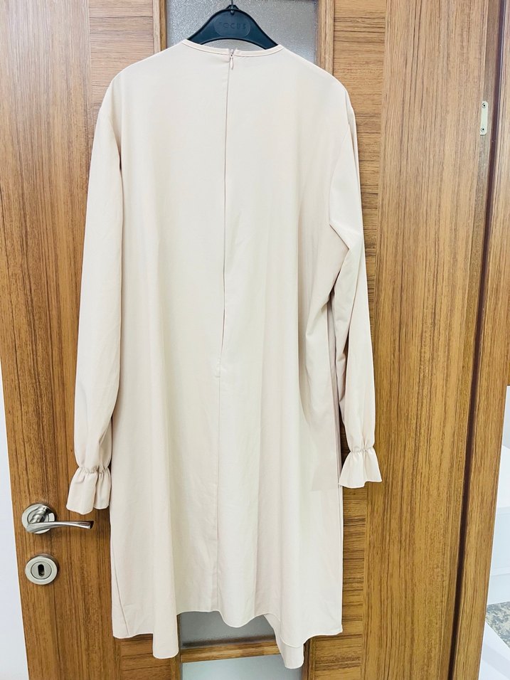 Bej Uzun Kollu Kadın Tunik - Görsel 5