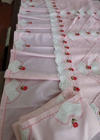 Nakışlı Pembe Mutfak takımı - Görsel 7