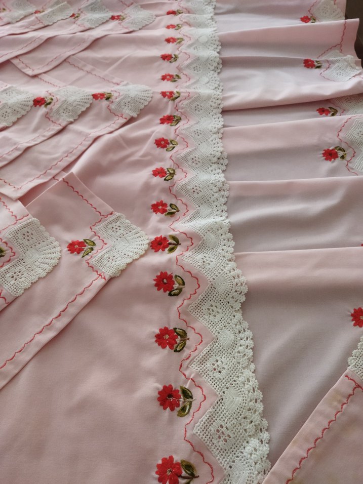 Nakışlı Pembe Mutfak takımı - Görsel 4