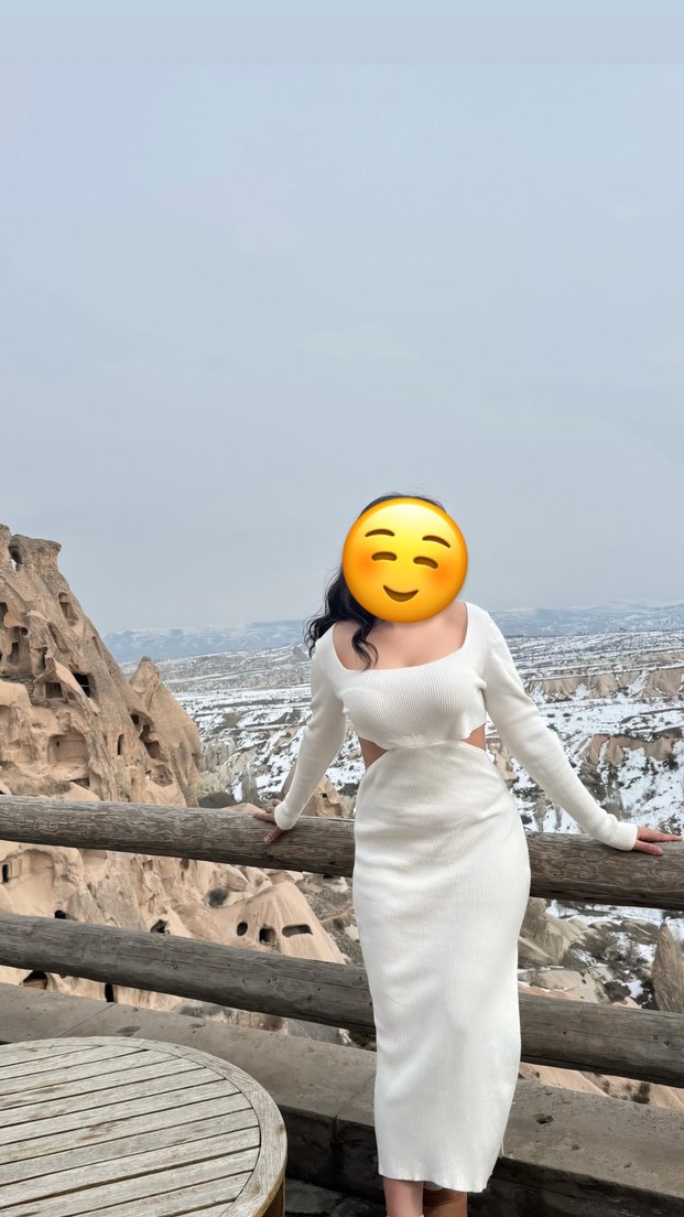 Beyaz Uzun Drape Detaylı Strappy Elbise - Görsel 2