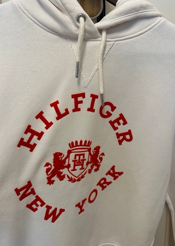 Beyaz Kapüşonlu Hilfiger Sweatshirt - Görsel 2