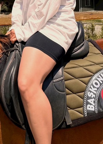 Beyaz Mini Fitli spor salaş tişört - Görsel 3