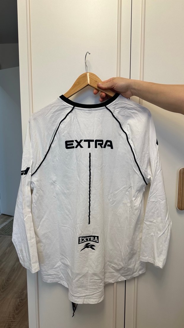 Beyaz Mini Fitli spor salaş tişört - Görsel 4