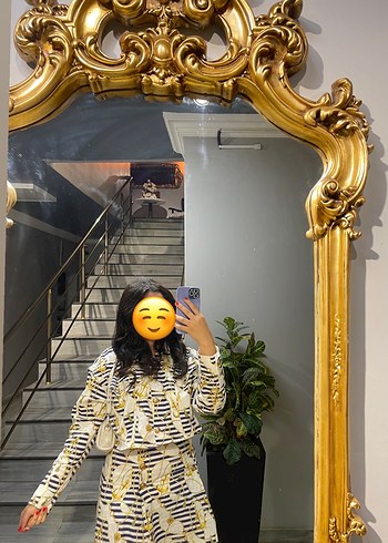 Sarı Batik Desenli Kadın blazer ceket - Görsel 2