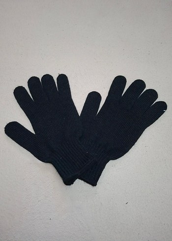 Siyah Kadın Örgü Eldiven - Görsel 2