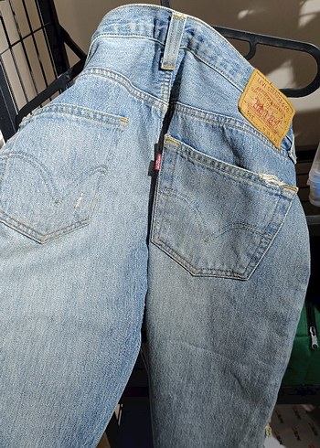 Parlak Mavi Bol Kesim Kadın Denim Pantolon