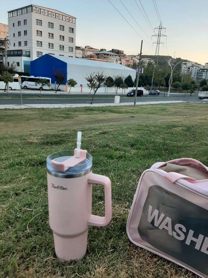 Pastel Pembe Tantitoni Termos Kupa - Görsel 2