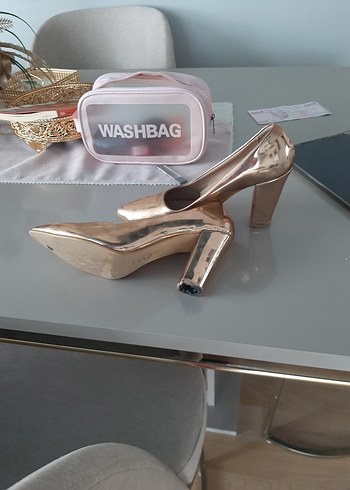 bal rengi Parlak Topuklu Kadın Stiletto - Görsel 2