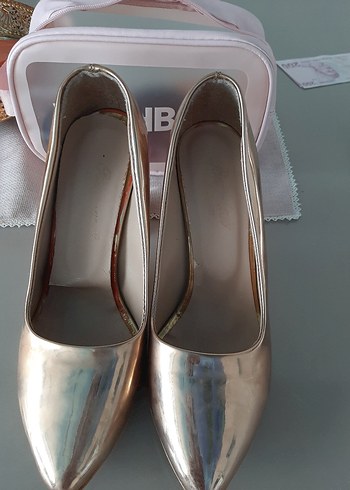 bal rengi Parlak Topuklu Kadın Stiletto - Görsel 3