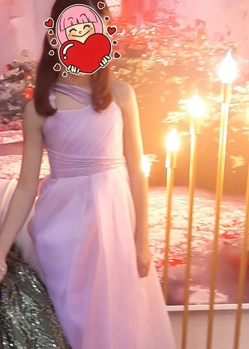 Pembe Straplez Çocuk Abiye Elbise - Görsel 2