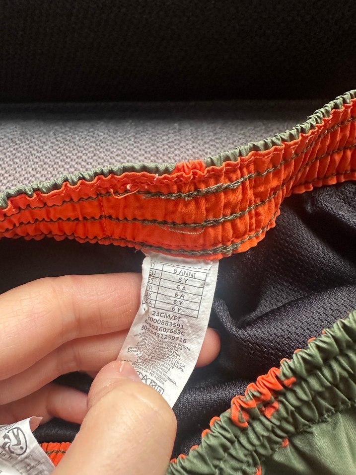 Calzedonia Turuncu Baskılı Yeşil Erkek deniz sortu - Görsel 3