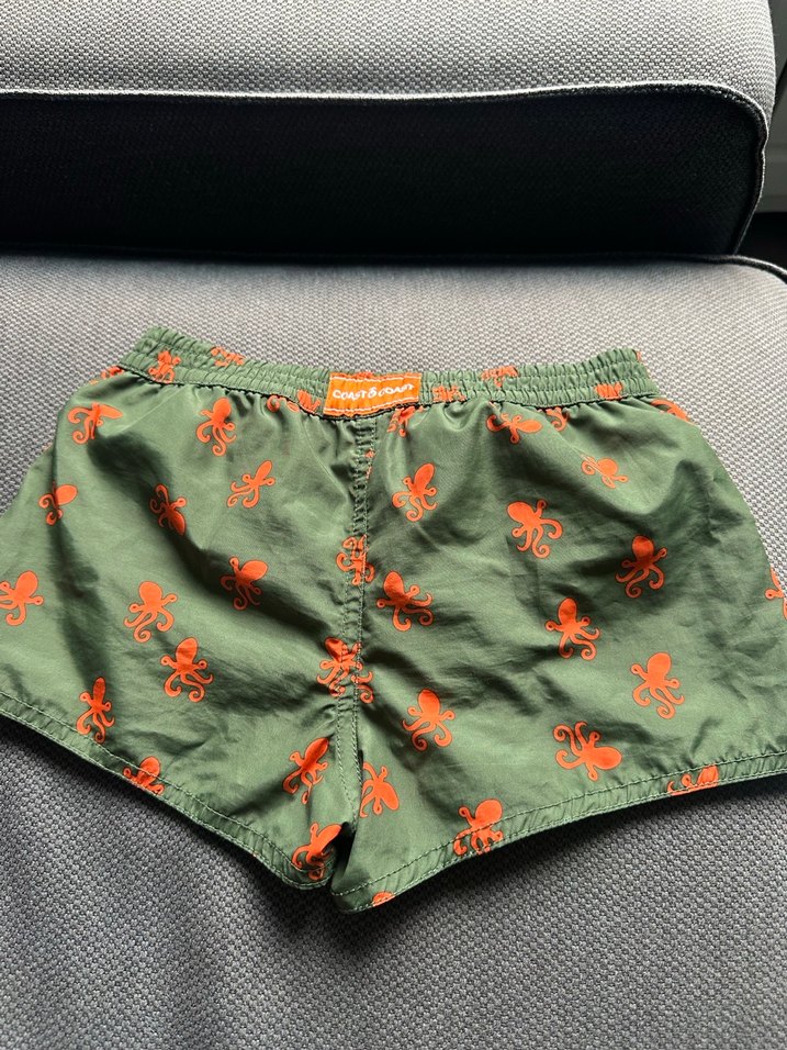 Calzedonia Turuncu Baskılı Yeşil Erkek deniz sortu - Görsel 2